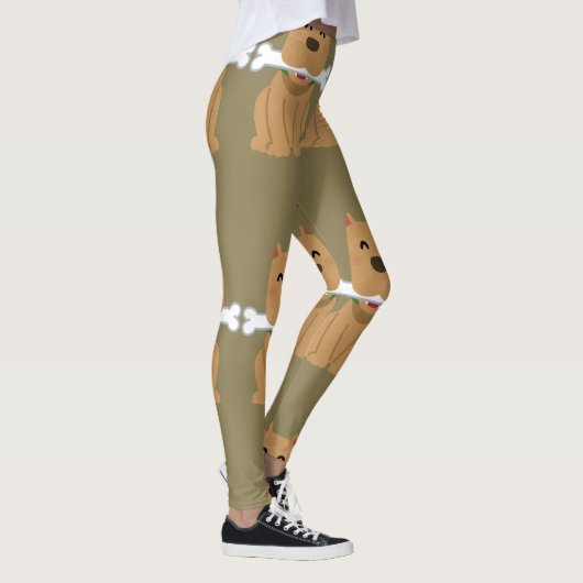 Puppy and Bone Pattern レギンス (右)