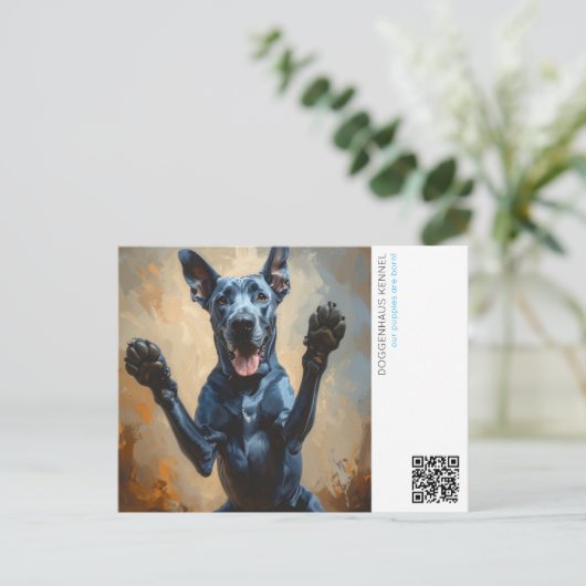 Puppy announcement ポストカード (スタンド正面)