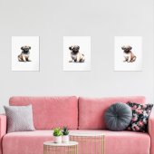 Puppy Bedroom Decor, Pug Dog Print, (リビング)