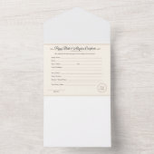 Puppy Birth & Adoption Certificate – オールインワン招待状 (内側)