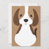 Puppy Birthday Party Invitation  Boys | Editable 招待状 (裏面)