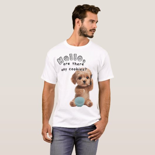 Puppy Call: Any Cookies? Tシャツ (正面フル)