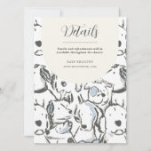 Puppy Dog Doodle Sketch - Gender Neutral - Cute 招待状 (裏面)