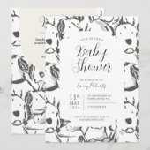 Puppy Dog Doodle Sketch - Gender Neutral - Cute 招待状 (正面/裏面)