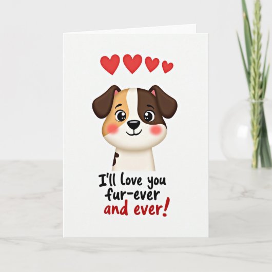 Puppy Fur Ever Love Card カード (正面)