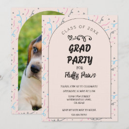 Puppy Graduation Announcement and Invitation Card 招待状