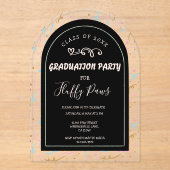 Puppy Graduation Announcement Pet Party Invitation アクリル招待状 (正面)