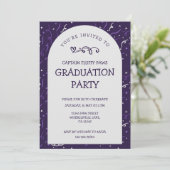 Puppy Graduation Party Deep Plum 招待状 (スタンド正面)
