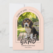 Puppy Graduation Pet Photos Invitation Card 招待状 (正面)