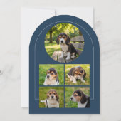 Puppy Graduation Pet Photos Invitation Card Navy 招待状 (裏面)