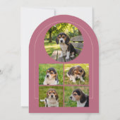 Puppy Graduation Pet Photos Invitation Rose Gold 招待状 (裏面)