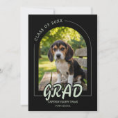 Puppy Graduation with Pet Photo Invitation  招待状 (正面)