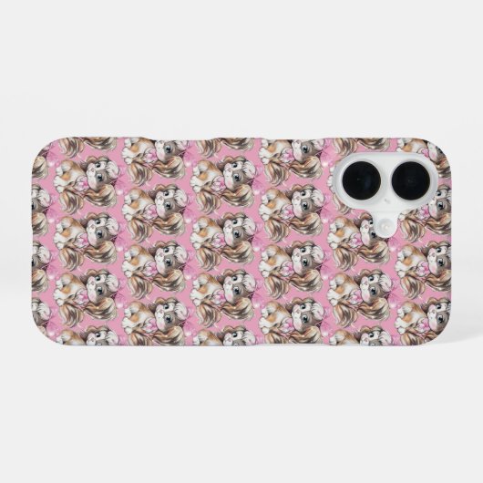 Puppy iPhone Case iPhone 16ケース (裏面横)