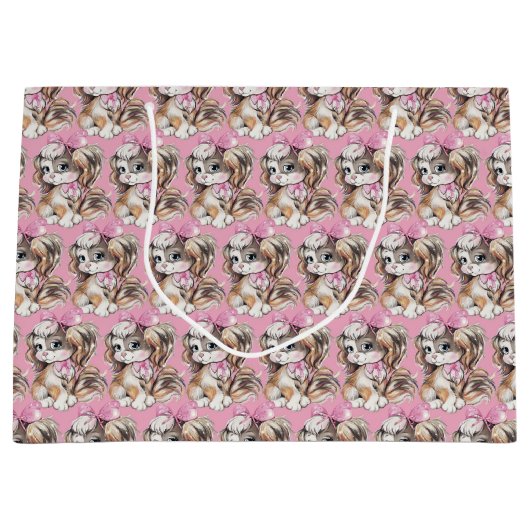 Puppy Large Gift Bag ラージペーパーバッグ (正面)