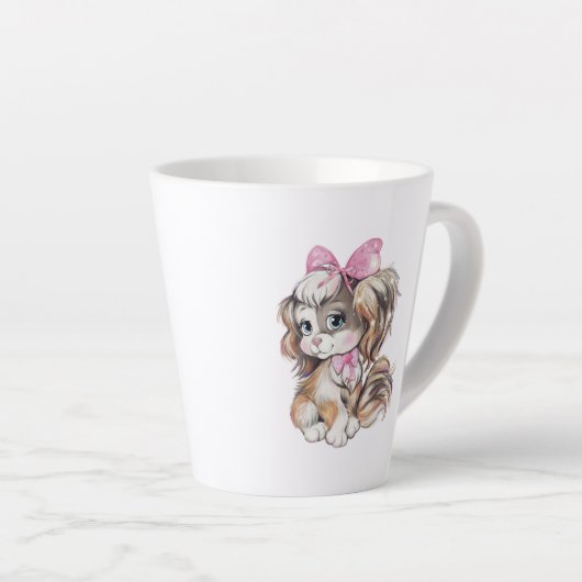 Puppy Latte Mug カフェラテマグ (右アングル)