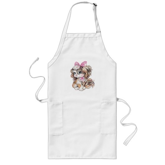 Puppy Long Apron ロングエプロン (正面)