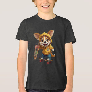 Puppy Love – Cute Smiling Puppy Aesthetic T-Shirt  トライブレンドＴシャツ