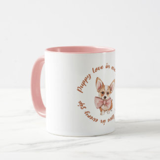 Puppy Love in Every Sip | Cute Dog Lover Mug マグカップ