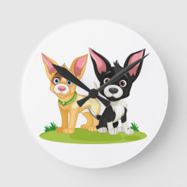 Puppy Love Is the Best Love ラウンド壁時計