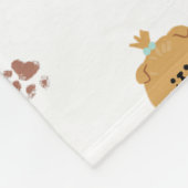 Puppy Love Seamless Pattern | Playful Dogs, Paw Pr フリースブランケット (角)