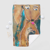 Puppy Pal by Lydia's Art Sangria ゴルフタオル (インサイチュ)