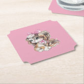 Puppy Paper Coaster ペーパーコースター (アングル)