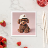 Puppy Party Pop” – Helium Balloon スタンダードカクテルナプキン (インサイチュ)