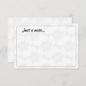 Puppy Paw Prints and Bones Custom Just a Note ノートカード (正面/裏面)