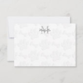 Puppy Paw Prints and Bones Personalized Monogram ノートカード (正面)