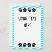 Puppy Paw Prints With Editable Text カード (正面)