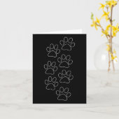 Puppy Paws Dog Prints Dad Pup Mom Good Boy New Res カード (黄色い花)