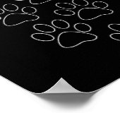 Puppy Paws Dog Prints Dad Pup Mom Good Boy New Res ポスター (角)