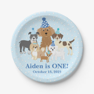 Puppy Plate Personalized for your Birthday ペーパープレート