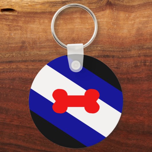 Puppy Play Pride Flag  キーホルダー (正面)