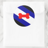 Puppy Play Pride Flag  ラウンドシール (バッグ)