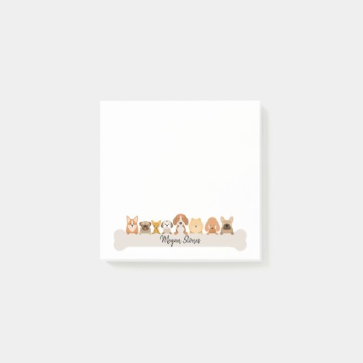 Puppy Post It Notes可愛いDoggyメモ帳 ポストイット (正面)