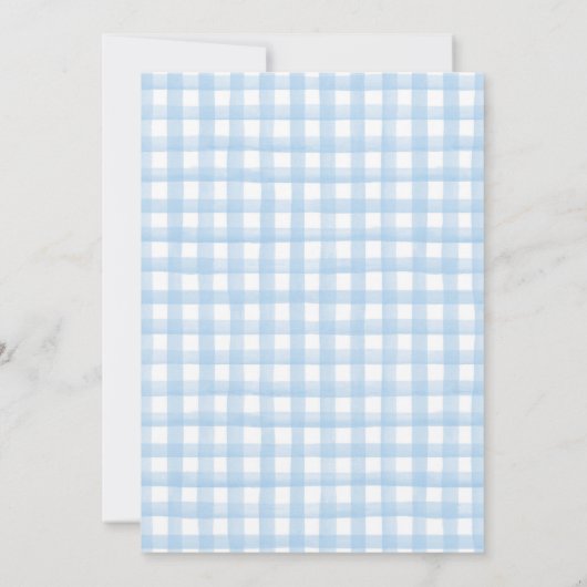 Puppy preppy plaid birthday 招待状 (裏面)