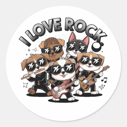 Puppy rock band ラウンドシール (正面)