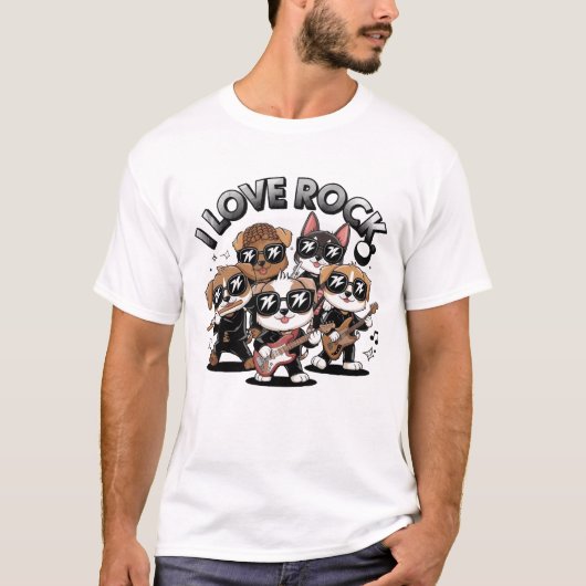 Puppy rock band tシャツ (正面)