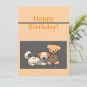 Puppy’s, puppy happy birthday カード (スタンド正面)