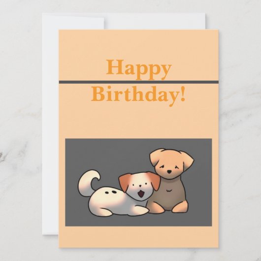 Puppy’s, puppy happy birthday カード (正面)