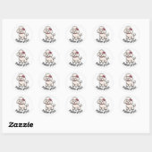 Puppy Style Cute Poodle Sticker – Kawaii Dog Lover ラウンドシール (シート)
