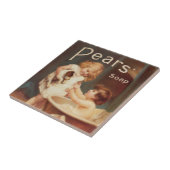 Puppy Taking A Bath Vintage Antique タイル (側面)