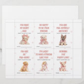 Puppy Valentine’s Day Cards for Kids Classroom レターヘッド (正面/裏面)