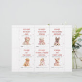 Puppy Valentine’s Day Cards for Kids Classroom レターヘッド (スタンド正面)