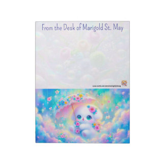 Puppy with Umbrella Notepad ノートパッド