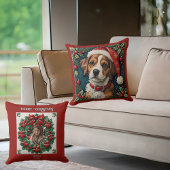 Puppy Wonder Customizable Throw Pillow クッション