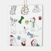 PUPPY XMAS ORNAMENT セラミックオーナメント (左)