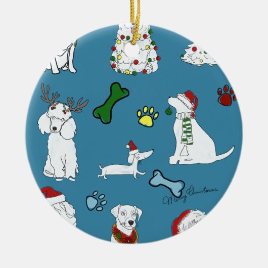 PUPPY XMAS ORNAMENT セラミックオーナメント (正面)