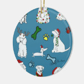 PUPPY XMAS ORNAMENT セラミックオーナメント (左)
